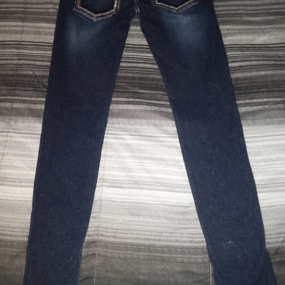 Miss Me signature super shinny waste 25 dark denim - Picture 3 of 5